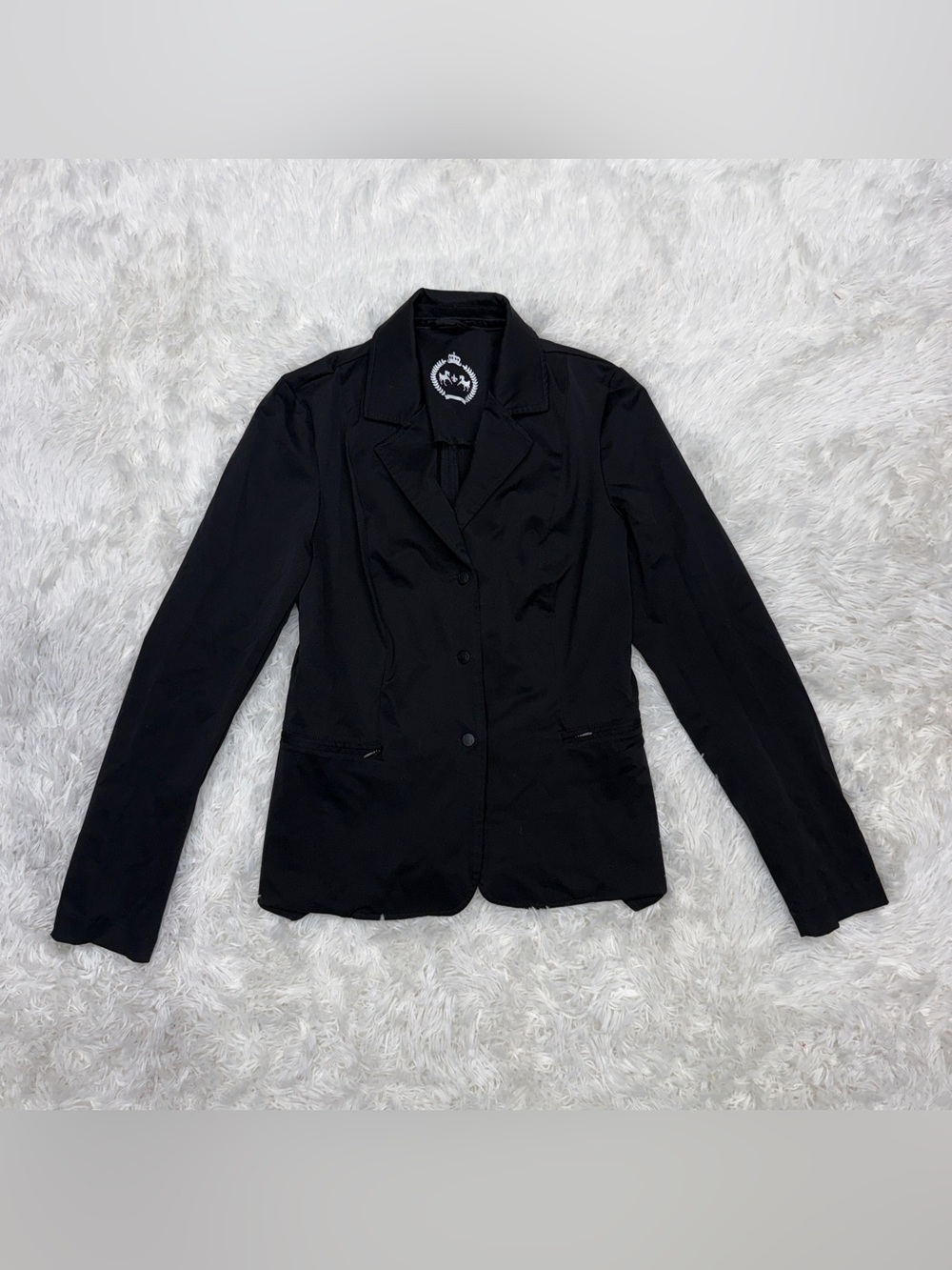 Women’s Medium Black Equine Couture Triumph Horseback Riding Show Coat. Good Con